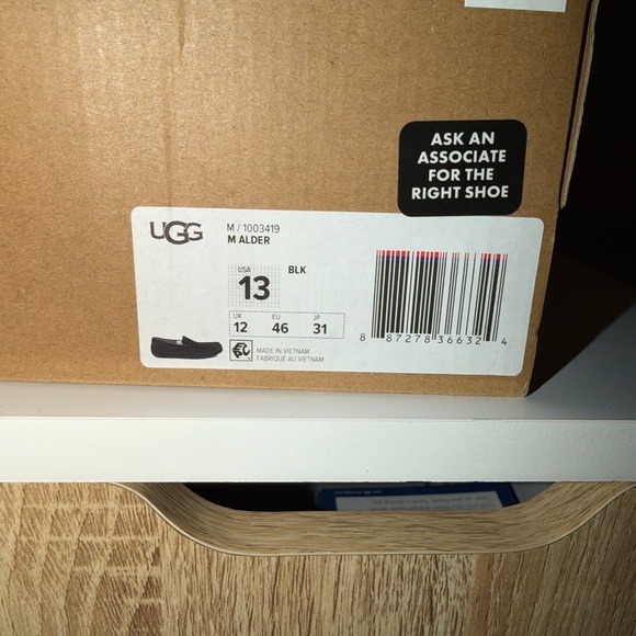 UGG Alder Black Suede Slip-On Loafers Men’s Size 13 NEW